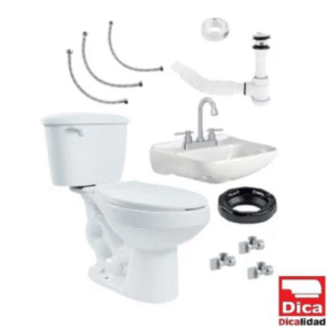 PAQUETE SANITARIO BLANCO TODO PARA TU BAÑO RD DICA.