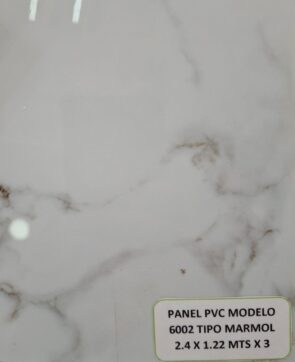 PANEL PVC MODELO 6002 TIPO MARMOL 2.4 X 1.22 MTS X 3 MM.